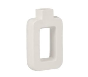 Alternative view of Florero rectangular blanco