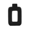 Florero rectangular negro