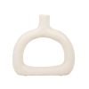 Florero beige semicircular