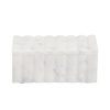 Caja blanca de mármol rectangular