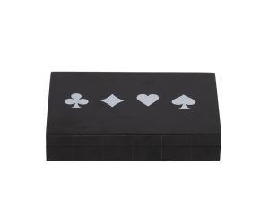 Caja negra con cartas y dados