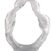 Escultura de cristal ondulada grande
