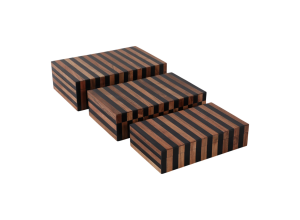 Alternative view of Set de cajas con lineas café y negro